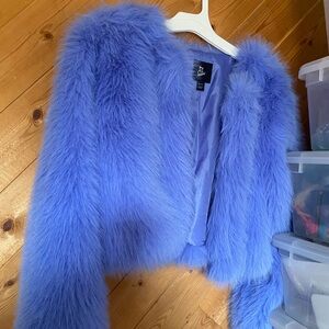 Art class fur coat blue